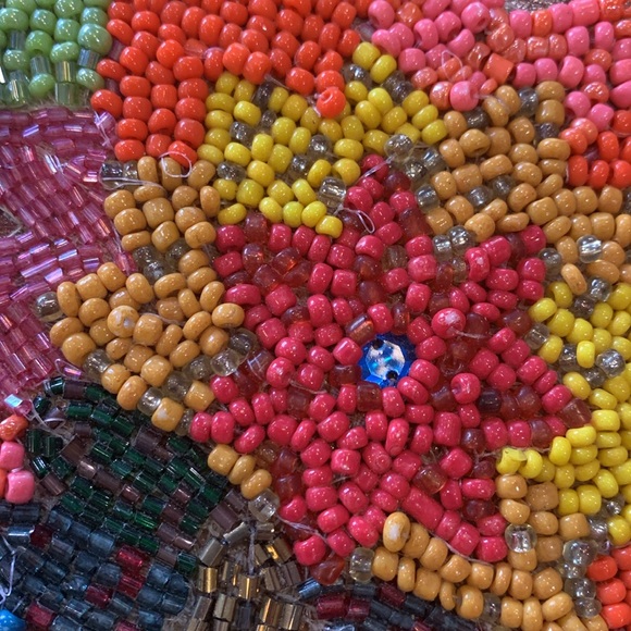 PIER 1 Set of 4 Vibrant Glass Beaded Floral Coasters - Picture 12 of 17